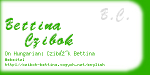 bettina czibok business card